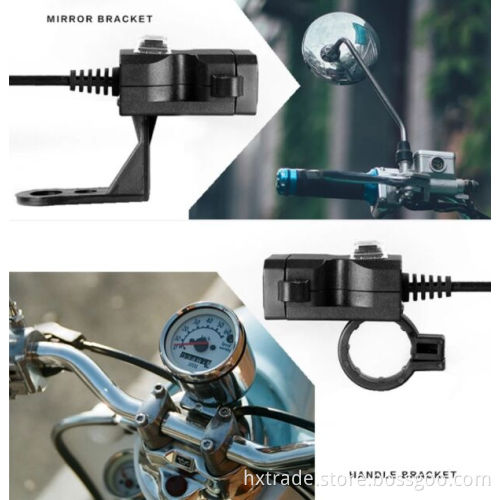 turn on-off switch waterproof silicone cover 5v 3.1a motorcycle usb charger for phone with two install mode